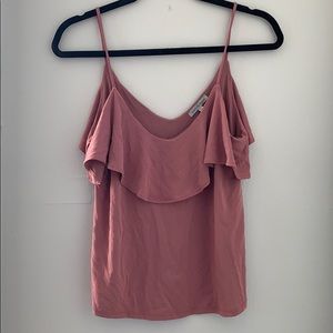 Charlotte Russe Mauve Flounce Top